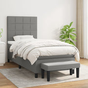 Boxspring 80x200 cm donkergrijs stof