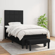 Boxspring met matras 90x190 cm zwart