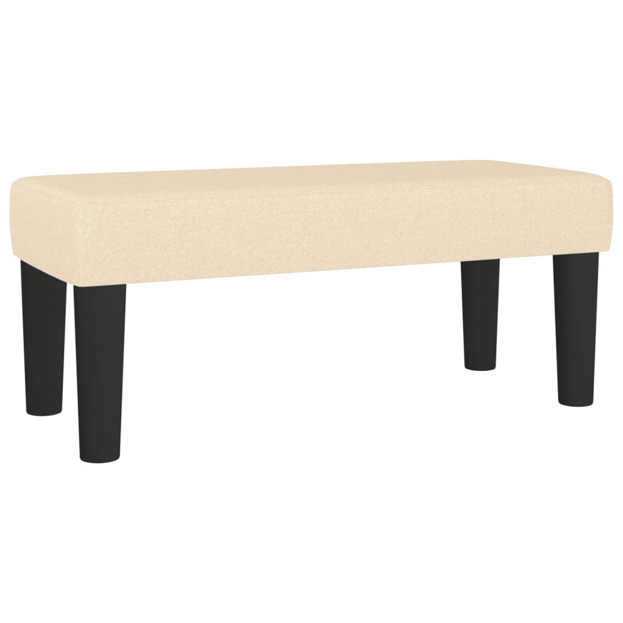 Boxspring Met Matras Stof Kleurig Crème 90 x 200 cm Blok met vierkanten
