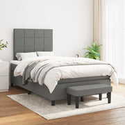 Boxspring met matras 120x200 cm donkergrijs