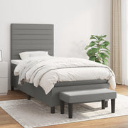 Boxspring 80x200 cm donkergrijs stof