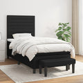 Boxspring met matras stof zwart 80x200 cm