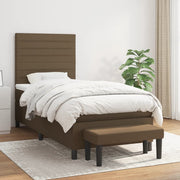 Boxspring 80x200 cm donkerbruin stof