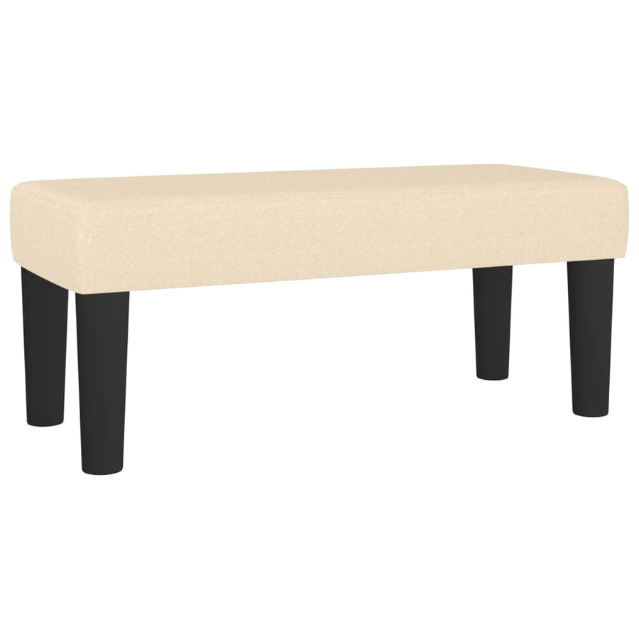 Boxspring Met Matras Stof Kleurig Crème 90 x 190 cm Horizontale strepen