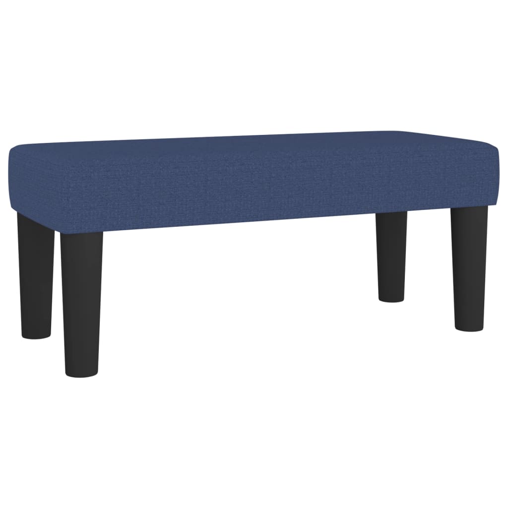 Boxspring Met Matras Stof Blauw 90X190 Cm Blauw 90 x 190 cm Horizontale strepen