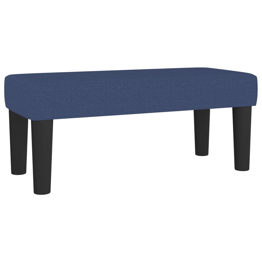 Boxspring Met Matras Stof Blauw 90X190 Cm Blauw 90 x 190 cm Horizontale strepen