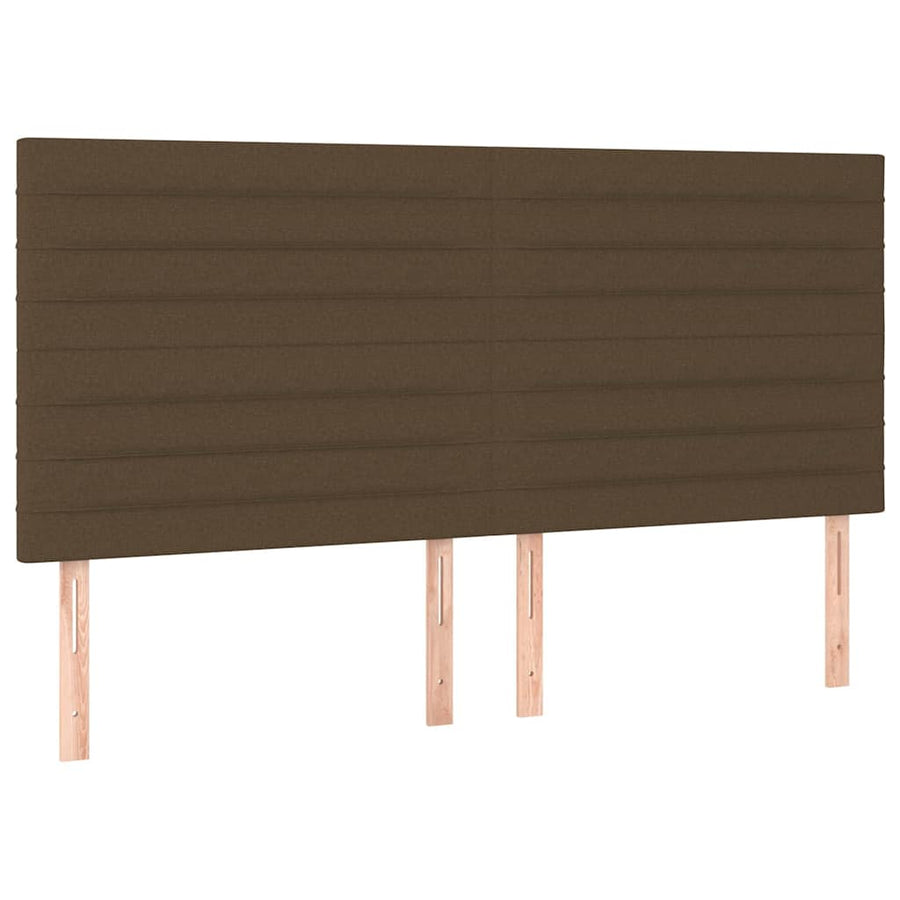 Boxspring Met Matras Stof 180 x 200 cm Donkerbruin