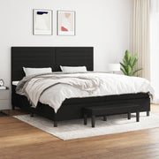 Boxspring met matras 200x200 cm zwart