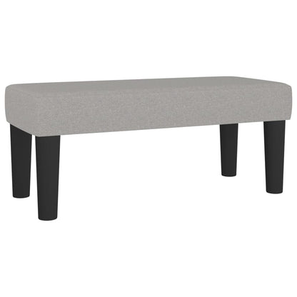 Boxspring Met Matras Stof Lichtgrijs 80 x 200 cm Verticale strepen