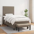 Boxspring met matras 80x200 cm taupe