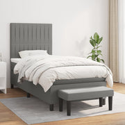 Boxspring met matras 100x200 cm donkergrijs