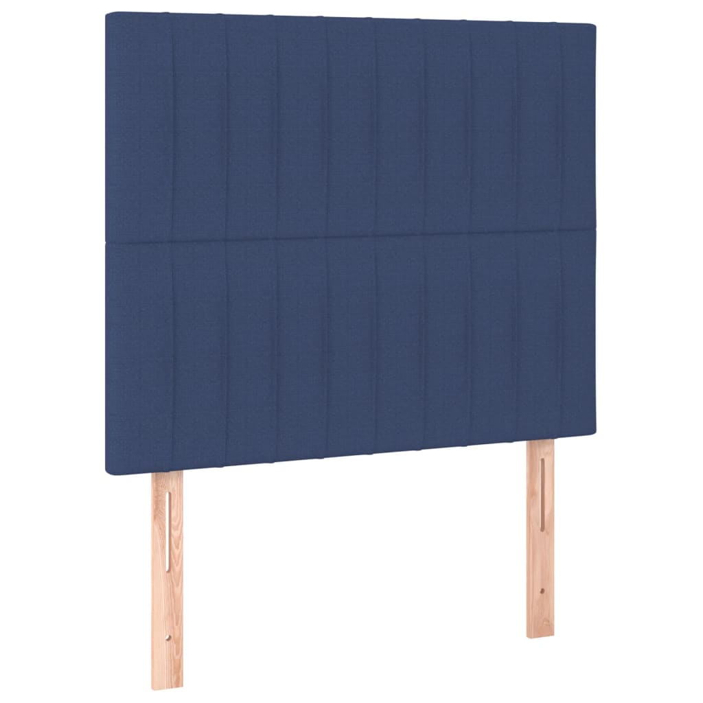Boxspring met matras stof blauw 100x200 cm