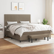 Boxspring 180x200 cm taupe stof