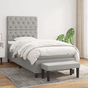 Boxspring 80x200 cm lichtgrijs met matras