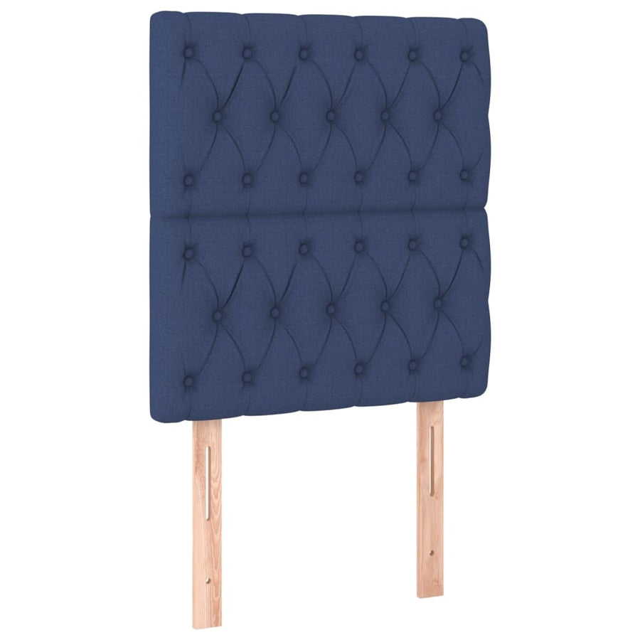 Boxspring Met Matras Stof Blauw 80 x 200 cm Getuft ontwerp