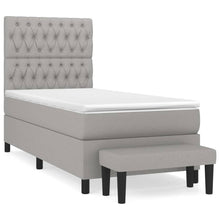 Boxspring Met Matras Stof Lichtgrijs 90 x 200 cm Getuft ontwerp