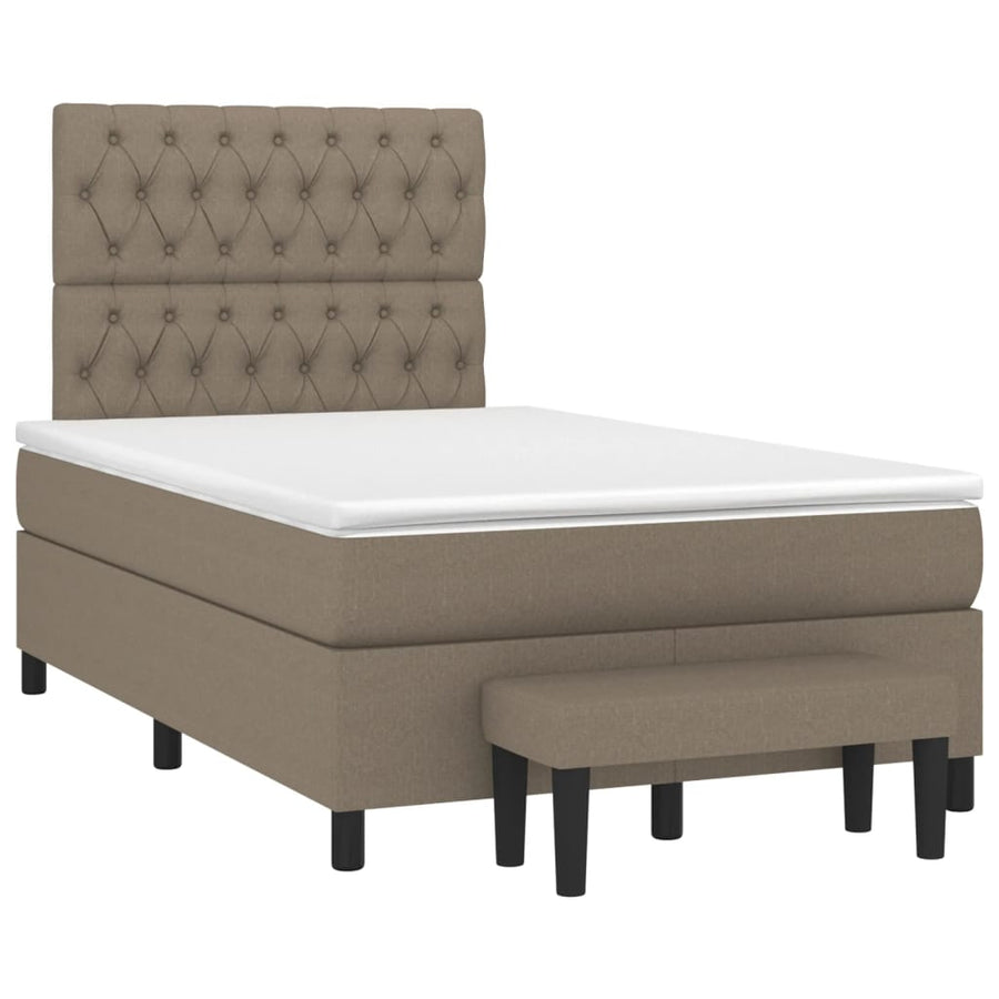 Boxspring Met Matras Stof Taupe 120 x 200 cm Getuft ontwerp