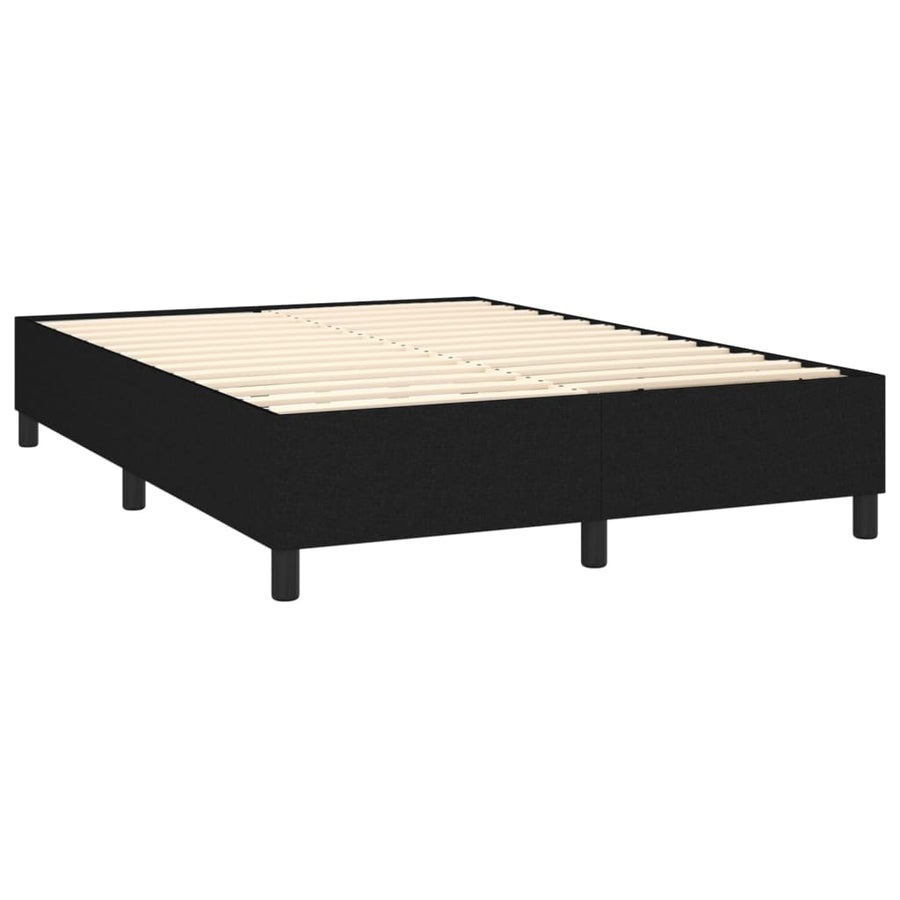 Boxspring met matras stof zwart 140x190 cm 140 x 190 cm Getuft ontwerp
