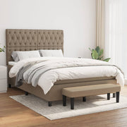 Boxspring met matras 140x200 cm taupe