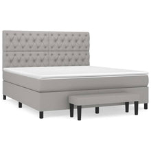 Boxspring Met Matras Stof Lichtgrijs 160 x 200 cm Getuft ontwerp