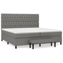 Boxspring Met Matras Stof Donkergrijs 200 x 200 cm Getuft ontwerp