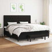 Boxspring met matras 200x200 cm zwart