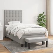 Boxspring 80x200 cm lichtgrijs met matras