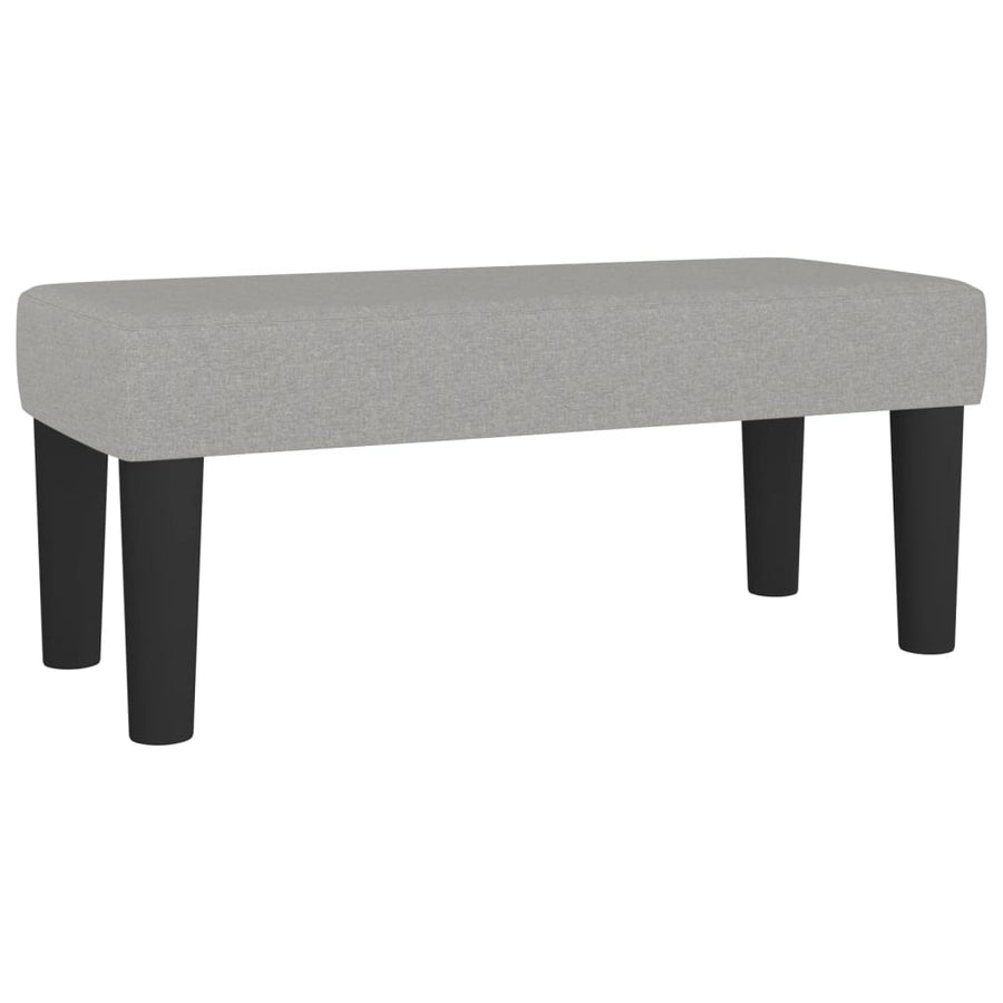 Boxspring Met Matras Stof Lichtgrijs 100 x 200 cm Knopen