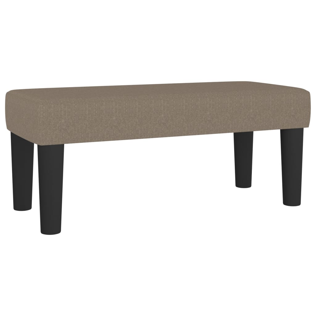 Boxspring Met Matras Stof Taupe 100X200 Cm Taupe 100 x 200 cm Knopen