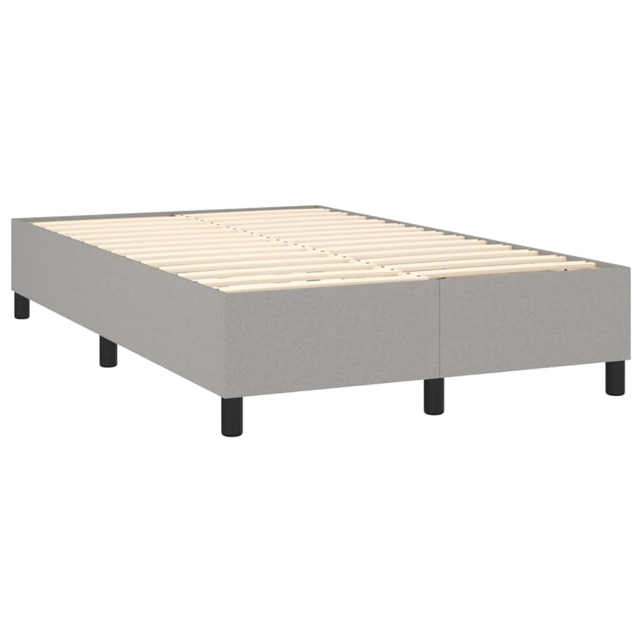 Boxspring Met Matras Stof Lichtgrijs 120 x 200 cm Knopen