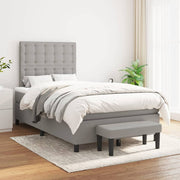Boxspring met matras 120x200 cm lichtgrijs