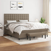 Boxspring met matras taupe 160x200 cm