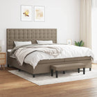 Boxspring bed met matras taupe 200x200 cm