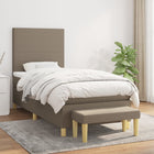 Boxspring met matras 80x200 cm taupe