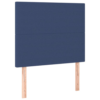 Boxspring Met Matras Stof Blauw 80X200 Cm Blauw 80 x 200 cm Effen ontwerp