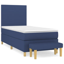 Boxspring Met Matras Stof Blauw 90 x 190 cm Effen ontwerp