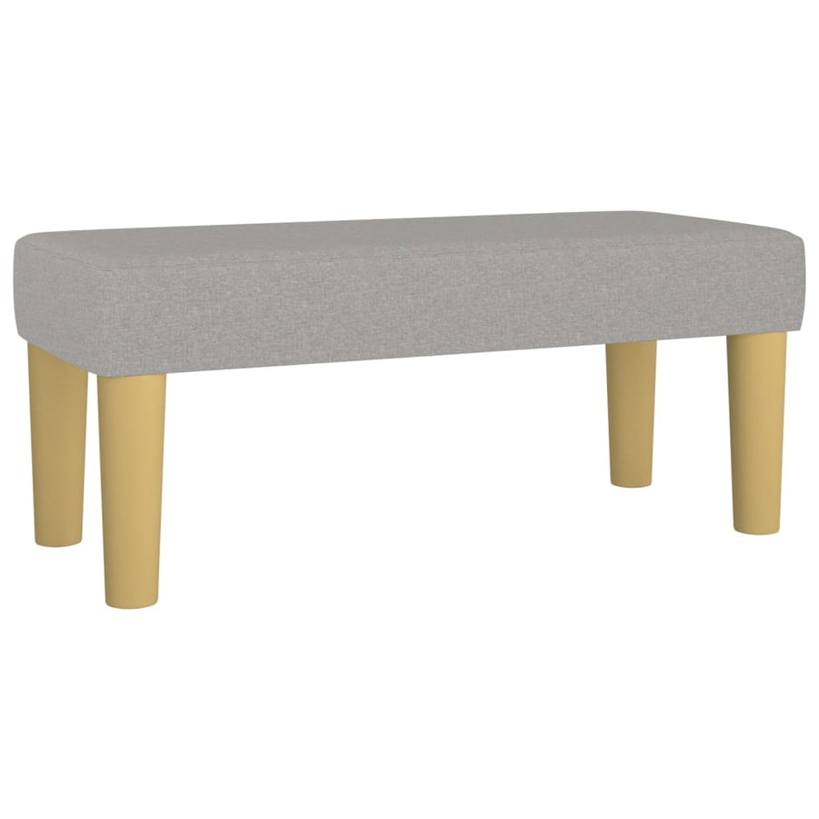 Boxspring Met Matras Stof Lichtgrijs 90 x 200 cm Effen ontwerp