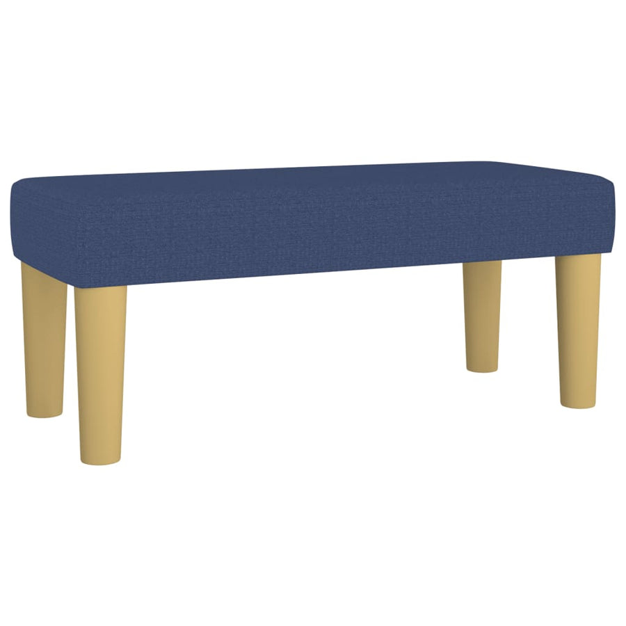 Boxspring Met Matras Stof Blauw 90 x 200 cm Effen ontwerp