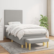 Boxspring 100x200 cm lichtgrijs met matras