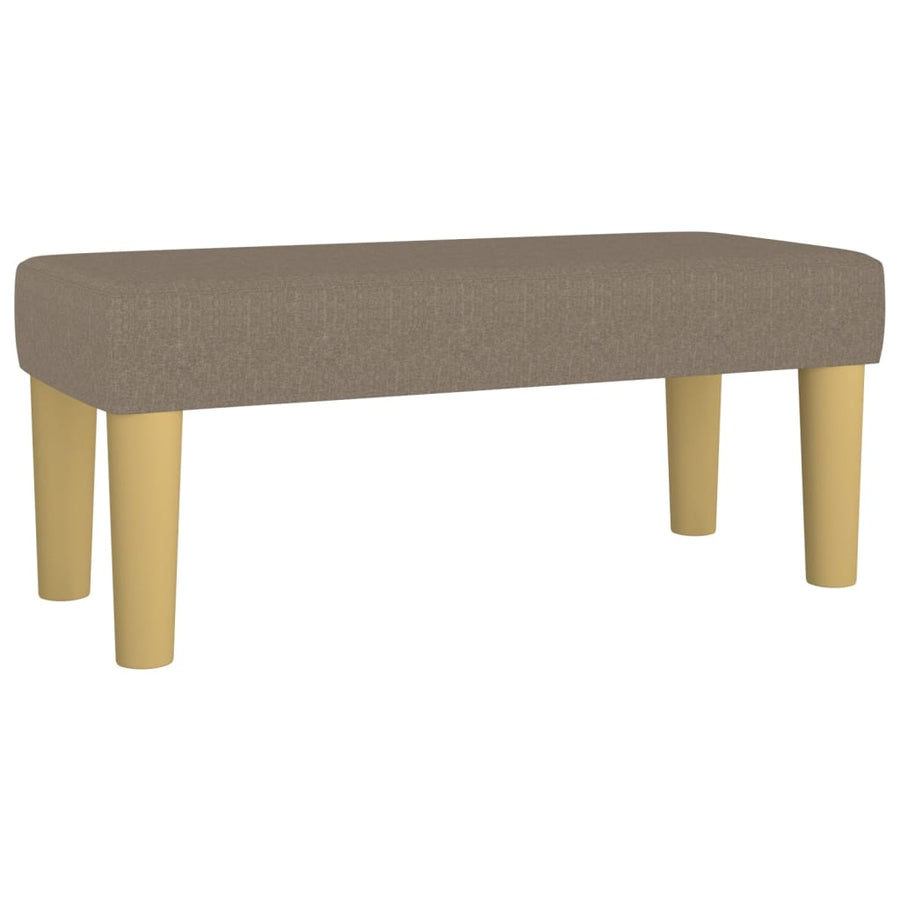Boxspring Met Matras Stof Taupe 100 x 200 cm Effen ontwerp