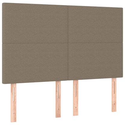 Boxspring Met Matras Stof Taupe 140X190 Cm Taupe 140 x 190 cm Effen ontwerp
