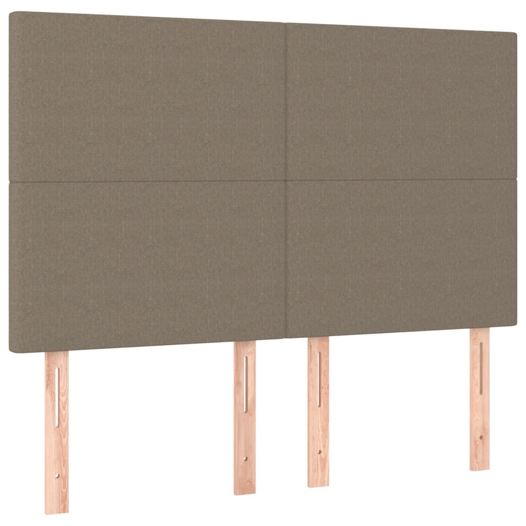 Boxspring Met Matras Stof Taupe 140X200 Cm Taupe 140 x 200 cm Effen ontwerp