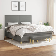 Boxspring met matras 160x200 cm donkergrijs