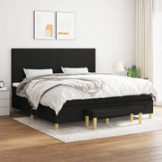 Boxspring met matras 200x200 cm zwart