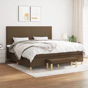 Boxspring met matras 200x200 cm donkerbruin