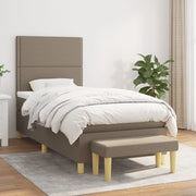 Boxspring met matras 100x200 cm taupe