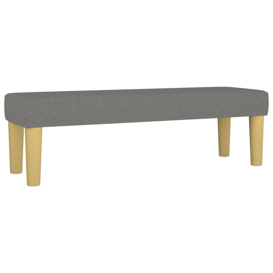 Boxspring Met Matras Stof Donkergrijs 140 x 190 cm Effen met spijkers