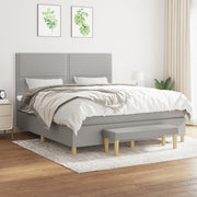 Boxspring 180x200 cm lichtgrijs met matras