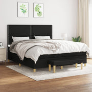 Boxspring 180x200 cm zwart met pocketvering matras