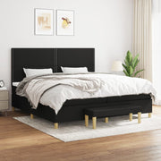 Boxspring met matras 200x200 cm zwart
